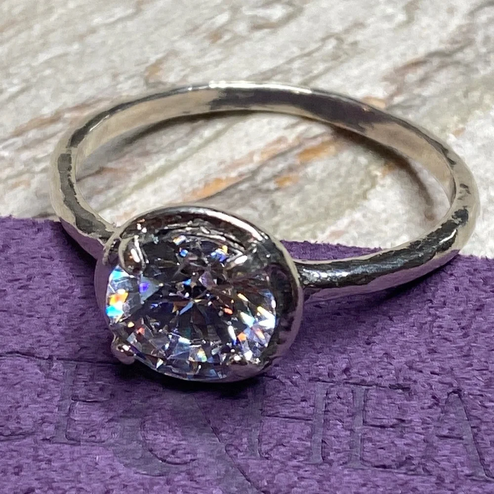 Grace & Heart G&H TWINKLE Ring SIZE 10 .925 Sterling Silver CZ Jewelry Brand New